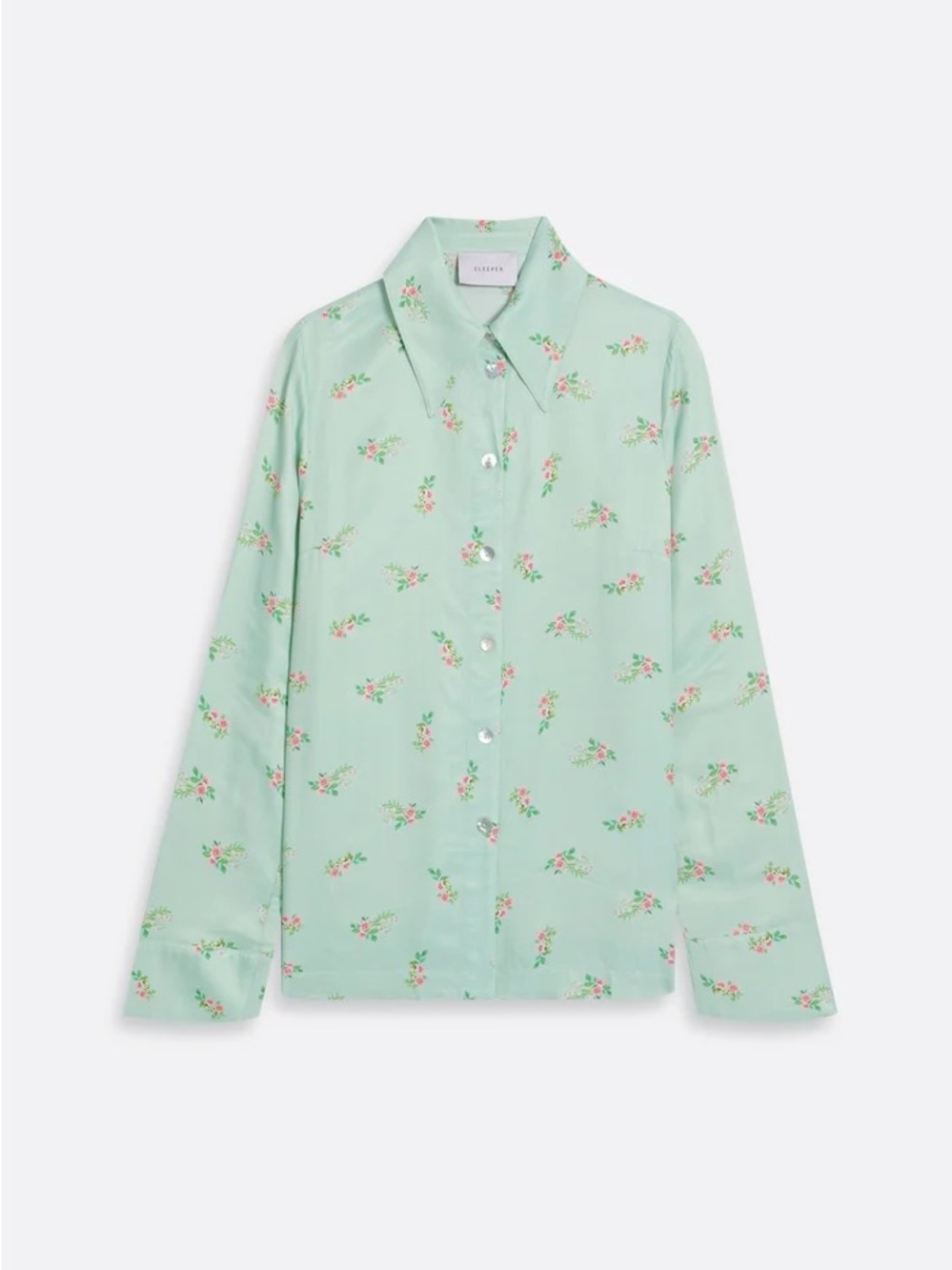 Sleeper Women's Blossom Printed Shirt in Mint - Picture 2 of 6